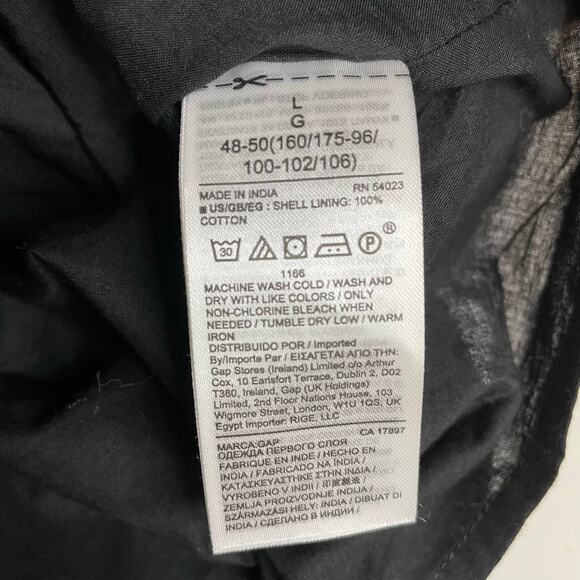 Gap Tie Strap Cami Midi Dress Textured Black Cotton Minimalist LP L Large Petite - Picture 13 of 13